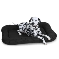 Tissu extérieur étanche noir enduit PVC