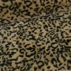 Tissu fausse fourrure bengal beige noir