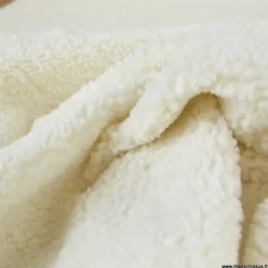Tissu fausse fourrure lourde peau de mouton - Blanc cassé
