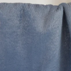 Tissu fausse fourrure Lurex - Bleu denim