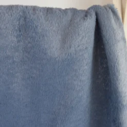 Tissu fausse fourrure Lurex - Bleu denim