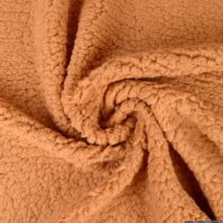 Tissu Fausse Fourrure maille SHERPA cassonade - OEKO TEX