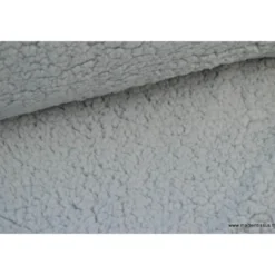 Tissu Fausse Fourrure maille SHERPA GRIS - OEKO TEX