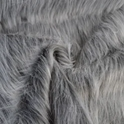 Tissu fausse fourrure à poils longs - Grise