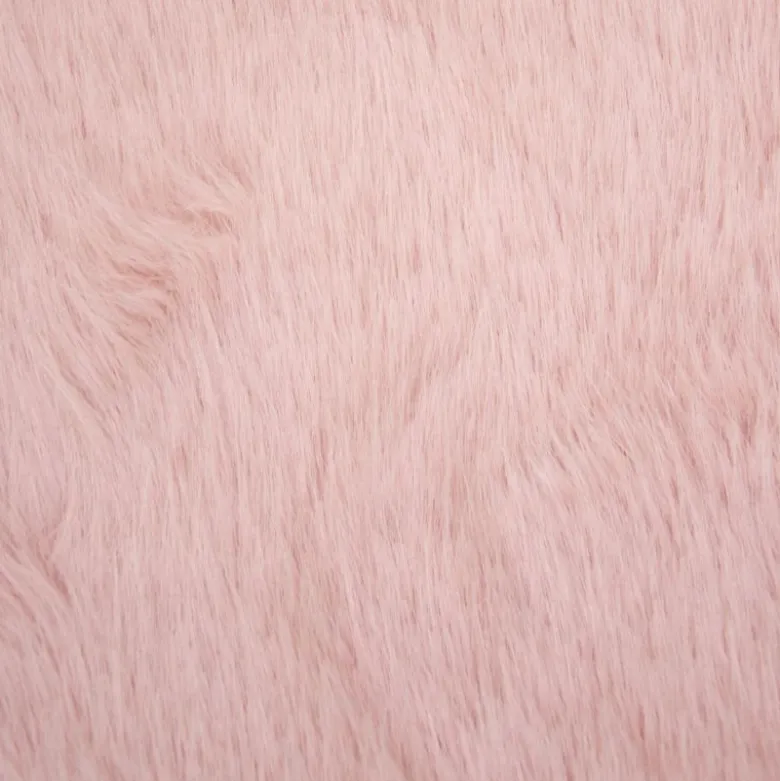 Tissu fausse fourrure à poils longs - Rose