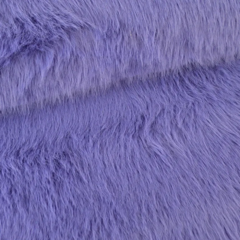 Tissu fausse fourrure à poils longs - Lilas