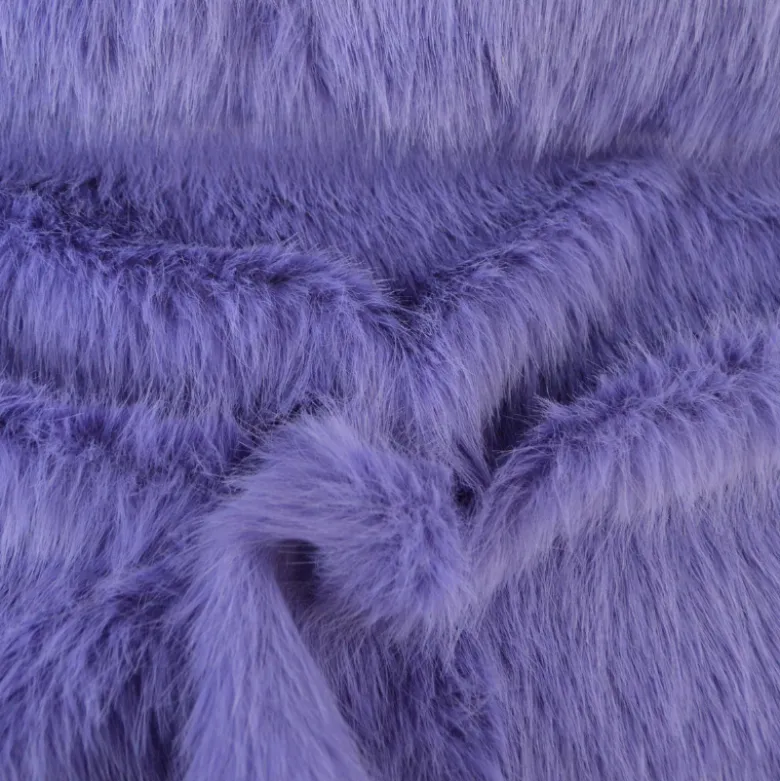Tissu fausse fourrure à poils longs - Lilas