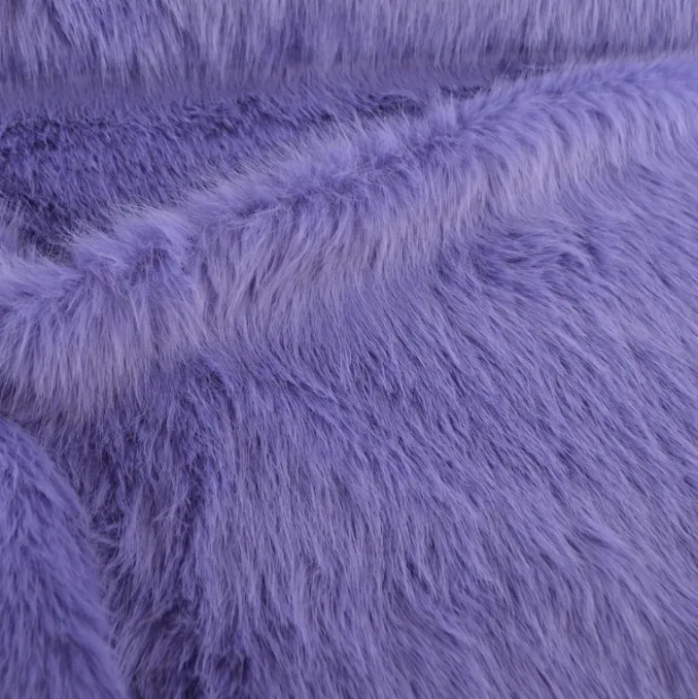 Tissu fausse fourrure à poils longs - Lilas
