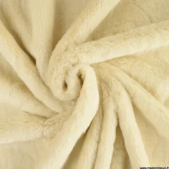 Tissu fausse fourrure rabbit Ecru - Corto