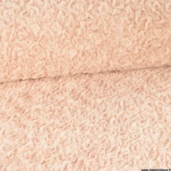 Tissu fausse fourrure rose poudré