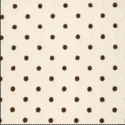 Tissu Fausse Fourrure Sherpa brodée pois fond écru - OEKO TEX