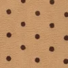 Tissu Fausse Fourrure Sherpa brodée pois fond camel - OEKO TEX