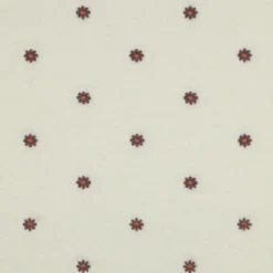 Tissu Fausse Fourrure Sherpa brodée fleurs - Ecru