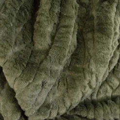 Tissu fausse fourrure structurée Malou - Kaki