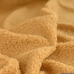 Tissu fausse fourrure Teddy Bouclette Camel - OEKO TEX