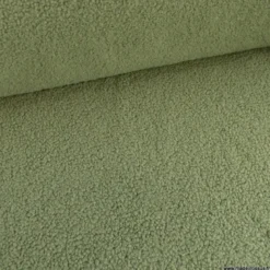 Tissu fausse fourrure Teddy Bouclette vert fougère - OEKO TEX