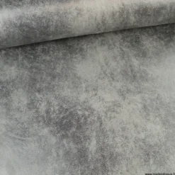 Tissu Faux cuir aspect vieilli Acier