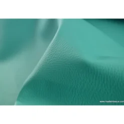 Tissu Faux cuirs ameublement rigide turquoise