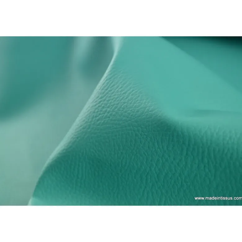 Tissu Faux cuirs ameublement rigide turquoise