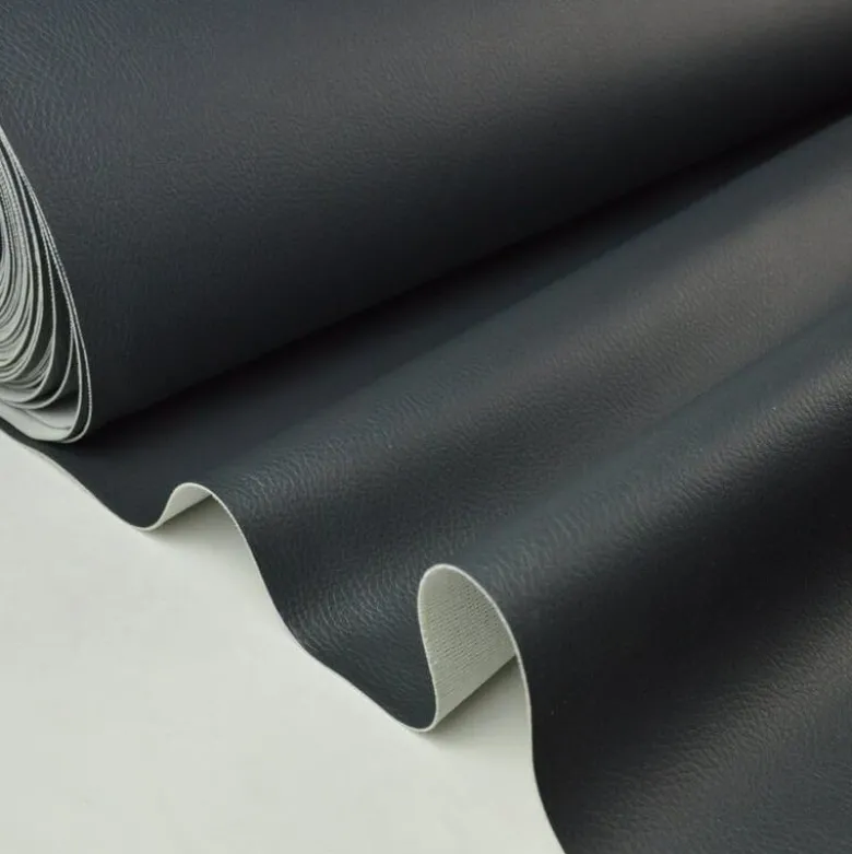 Tissu Faux cuirs ameublement rigide gris ardoise