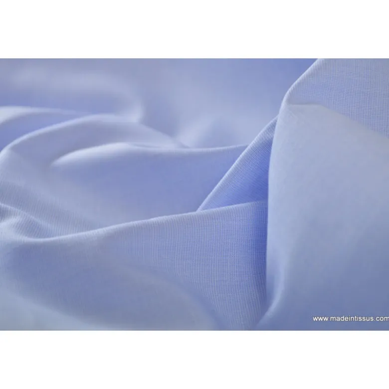Tissu Fil à Fil coton chemise bleu ciel pour confection