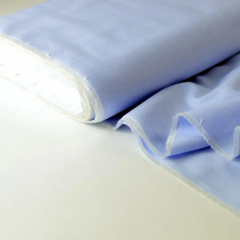 Tissu Fil à Fil coton chemise bleu ciel pour confection