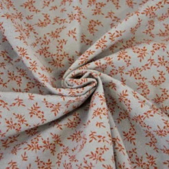 Tissu Flanelle de coton motifs feuilles