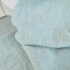 Tissu fluide polyester aspect Lin - vert olive