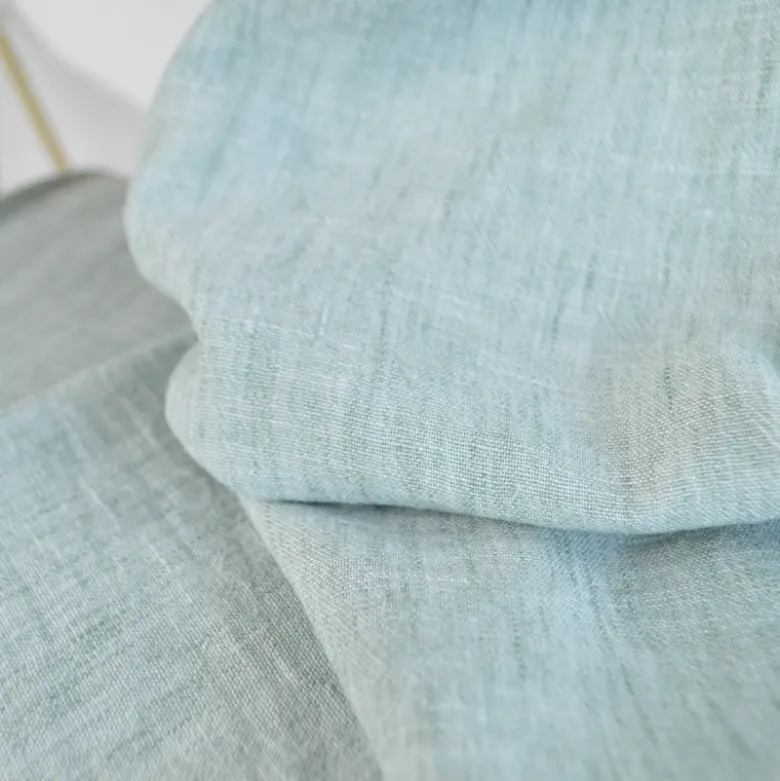 Tissu fluide polyester aspect Lin - vert olive
