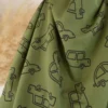 Tissu French Terry coton – Motif voitures XXL fond kaki