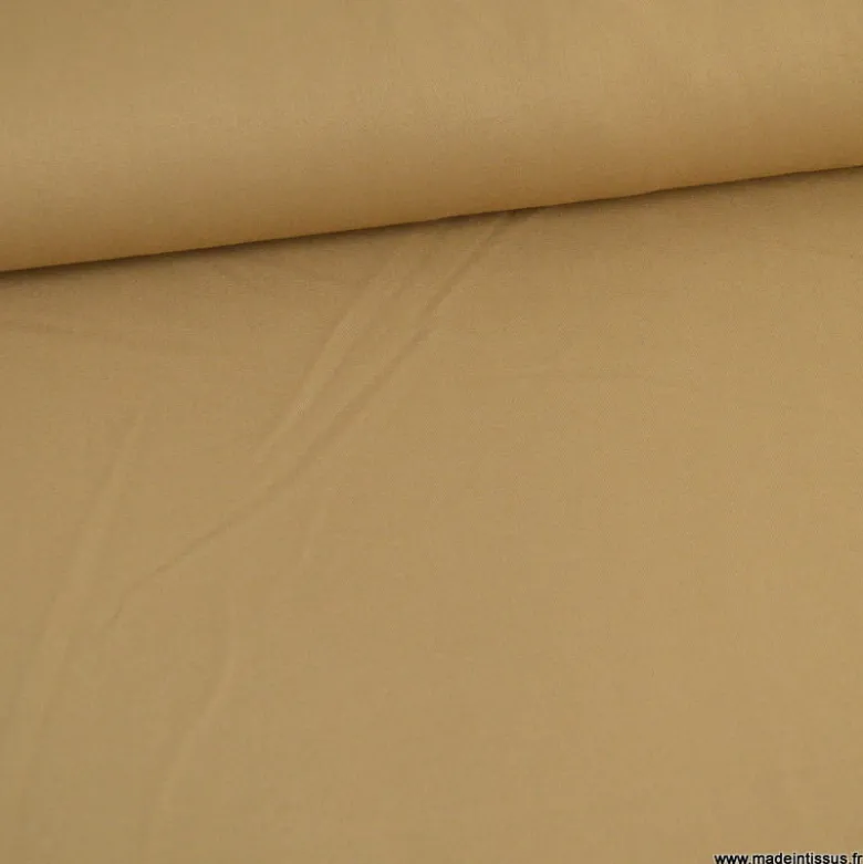 Tissu gabardine bi stretch - Beige