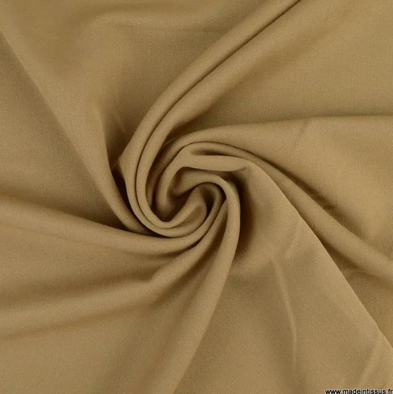 Tissu gabardine bi stretch - Beige