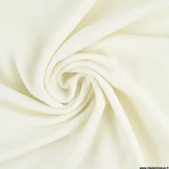 Tissu gabardine bi stretch - Blanc cassé
