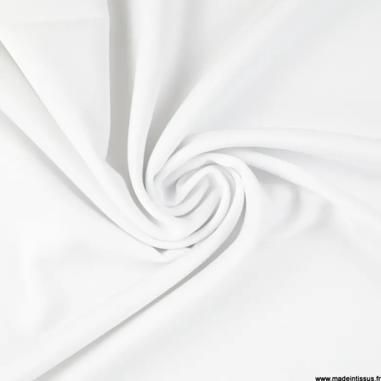 Tissu gabardine bi stretch - Blanc