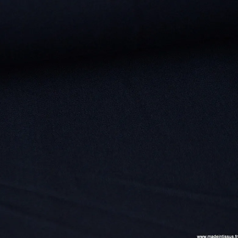 Tissu gabardine bi stretch - Bleu marine