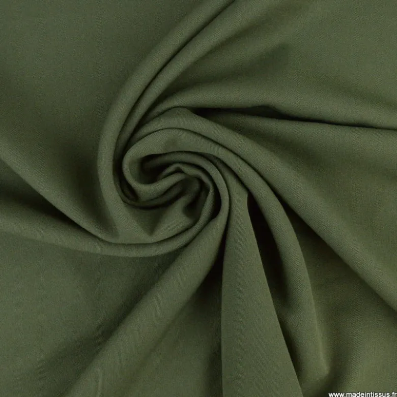 Tissu gabardine bi stretch - Kaki clair