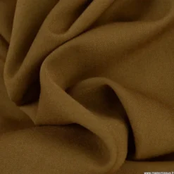 Tissu gabardine bi stretch - Marron clair
