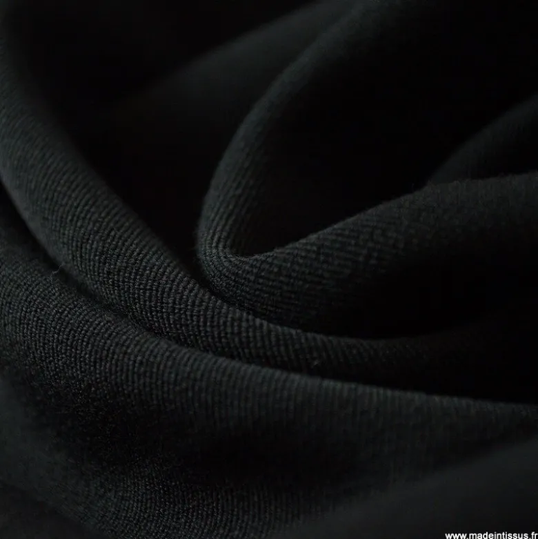 Tissu gabardine bi stretch - Noir