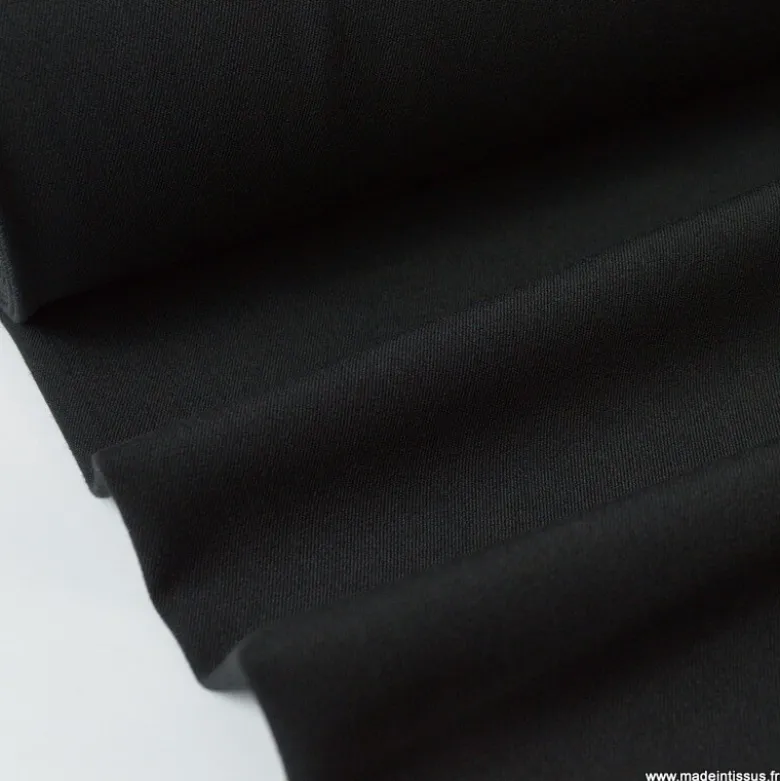 Tissu gabardine bi stretch - Noir