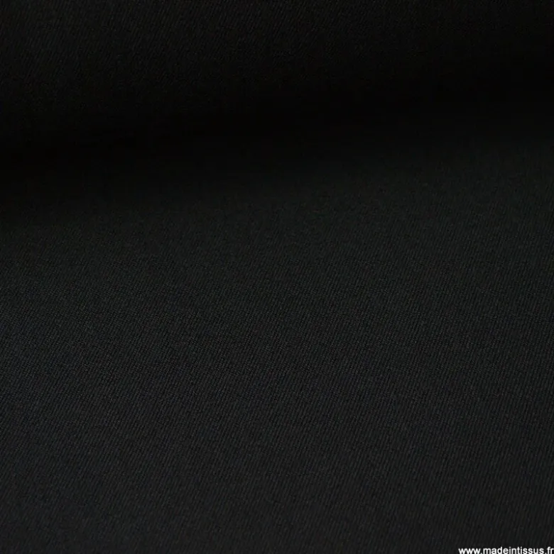 Tissu gabardine bi stretch - Noir