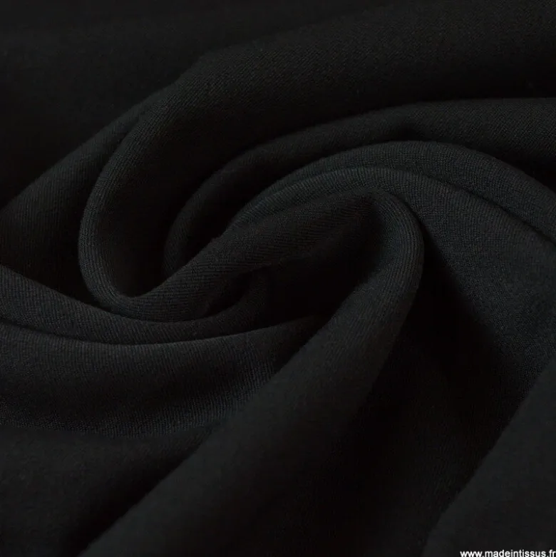 Tissu gabardine bi stretch - Noir