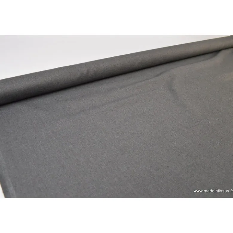 Tissu gabardine costume et confection gris - OEKO TEX