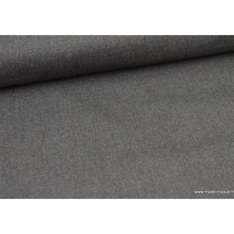 Tissu gabardine costume et confection gris - OEKO TEX