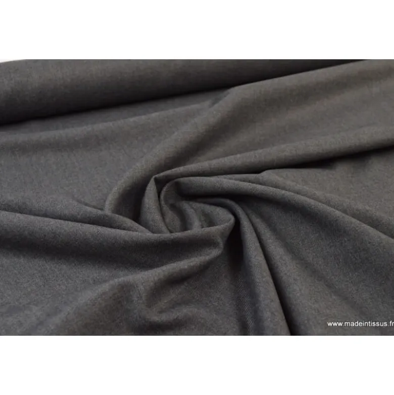 Tissu gabardine costume et confection gris - OEKO TEX