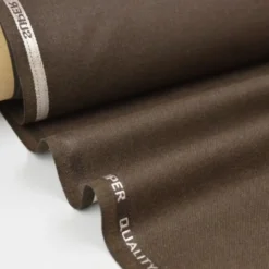 Tissu gabardine costume et confection marron chiné - OEKO TEX