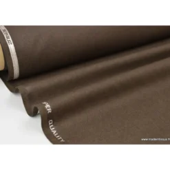 Tissu gabardine costume et confection marron chiné - OEKO TEX
