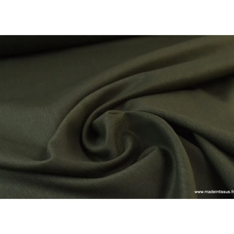 Tissu gabardine costume et confection kaki - OEKO TEX