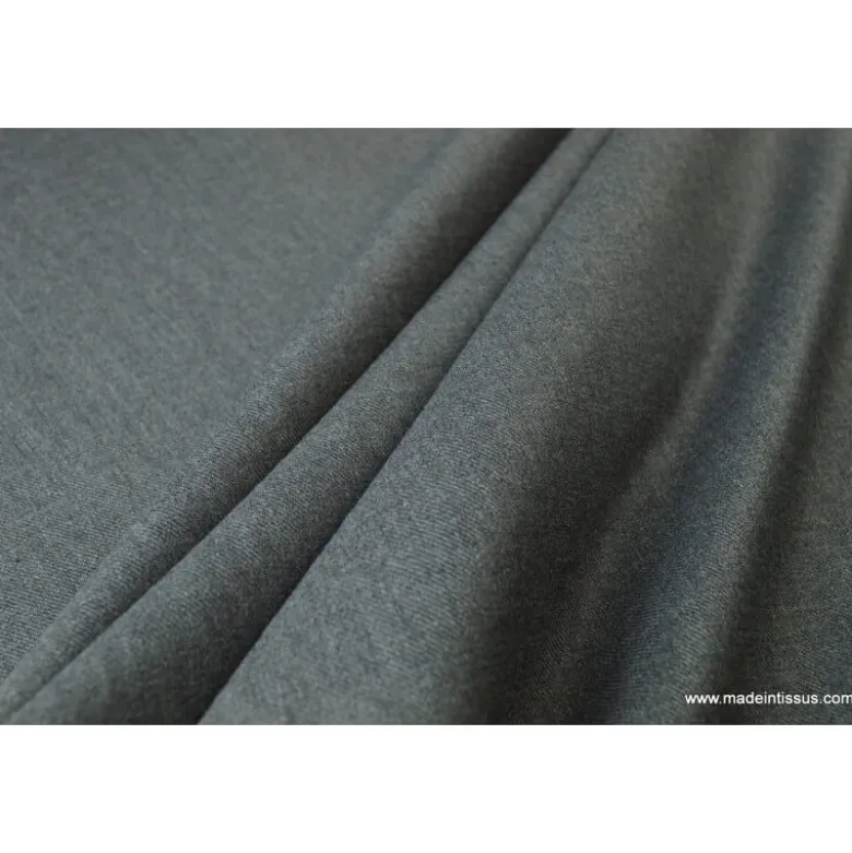 Tissu gabardine costume et confection gris
