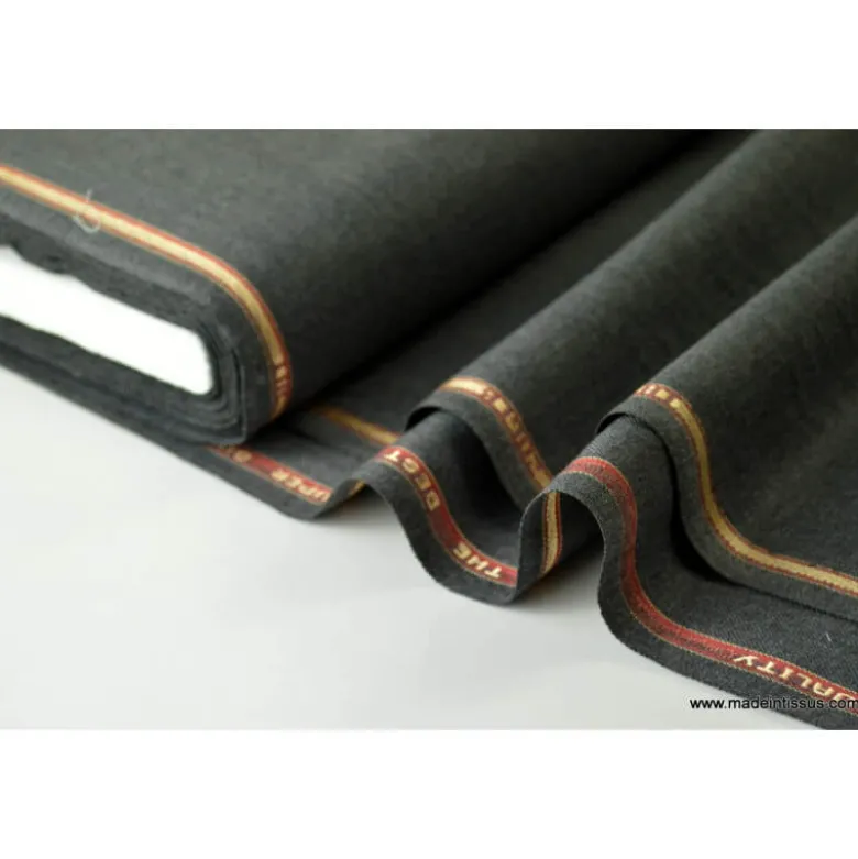 Tissu gabardine costume et confection gris