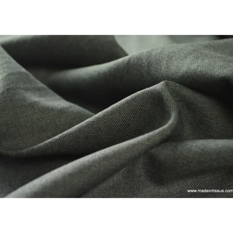 Tissu gabardine costume et confection gris